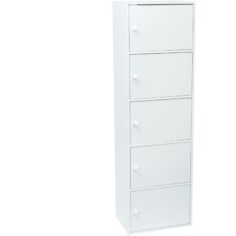 Mobile bianco con porte WERKA PRO5 porte (133 x 40 x 29 cm)