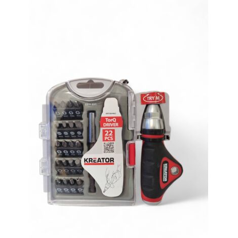 Cacciavite a cricchetto Kreator con punta, 22 pezzi (1/3)