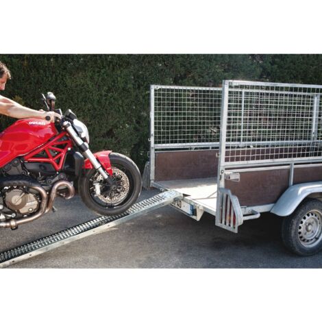 2 Rampe Di Carico In Plastica TRMLBE - 90x33x22.5 Cm, Portata 2.5T, Superficie Antiscivolo, Nero - Foto 7