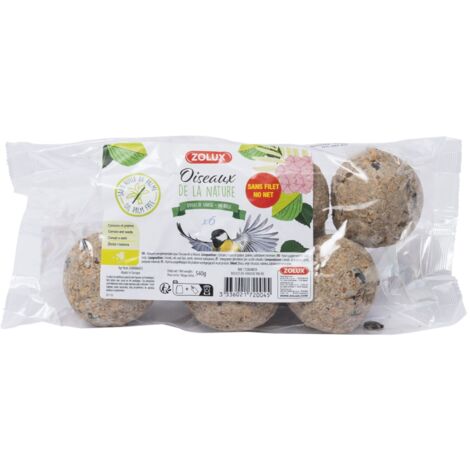 Palle di grasso per uccelli 90gr  6 pz  Zolux