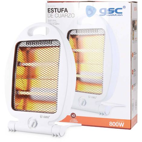 Termoventilatore Alogeno Fine Elements 800W | Piccolo Riscaldatore Al Quarzo, 2 Impostazioni, Bianco - Foto 2