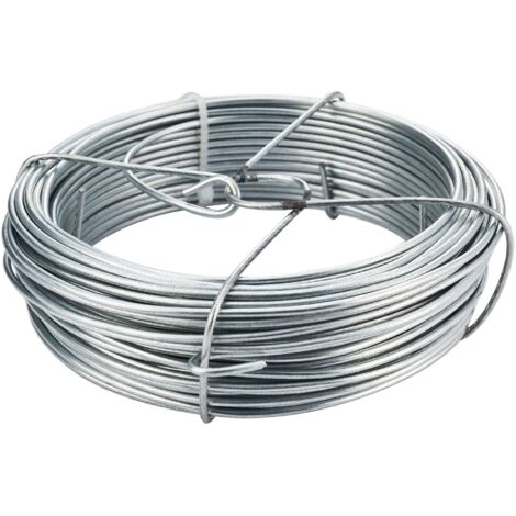 tenax Filo di Ferro zincato, Argento, Lunghezza 20 m - Diametro 2 mm
