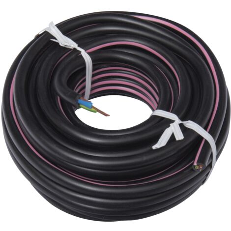 Cavo di alimentazione elettrica U1000R2V 3G1,5 Nero - 10m