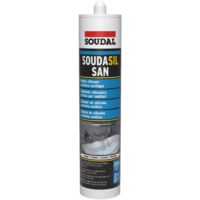 Cartuccia silicona sanitaria bianca 280ml Soudal