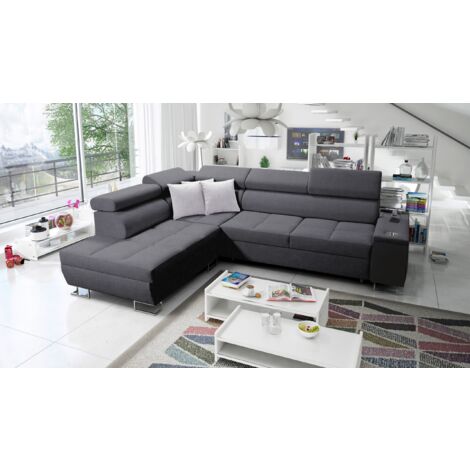 Multifunktionaler Eckschrank MORENA VII, Sawana Graphit Links (1/5)