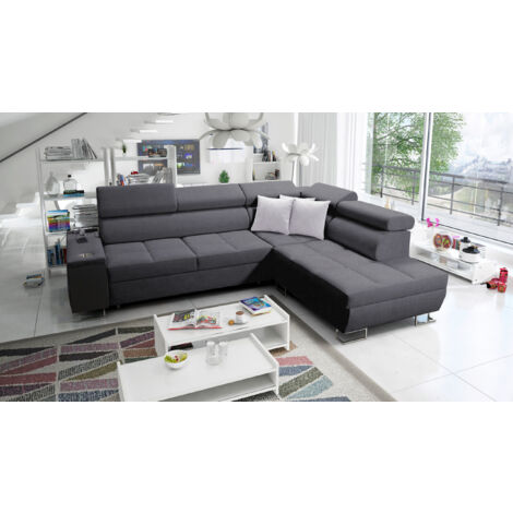 Multifunktionaler Eckschrank MORENA VII, Sawana Graphit Rechts (1/5)