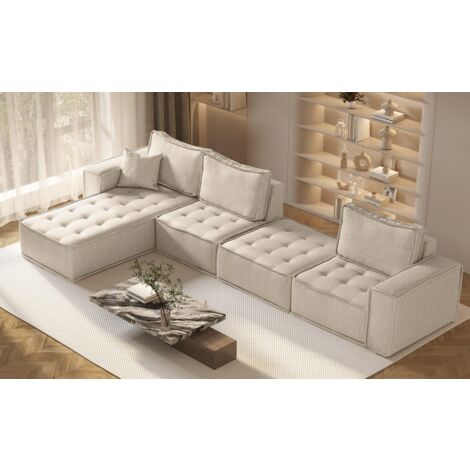 Bohoo modulare Ecke XL Champagner Links (1/5)