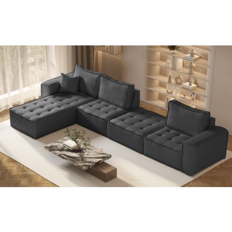 Bohoo modulare Ecke XL Graphit Links (1/5)