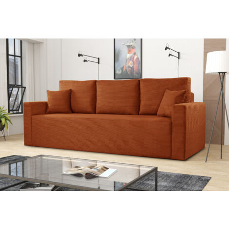 Modernes Sofa ZOOM mit Schlaffunktion Ziegel (1/2)