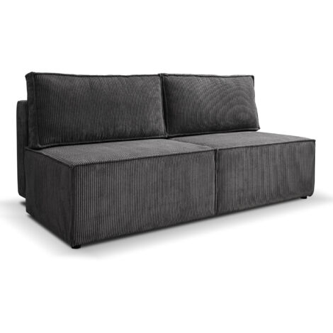Sofa, Schlafsofa mit Bettzeugfach COMPI Dunkelgrau (1/5)