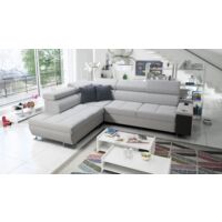 Multifunktionaler Eckschrank MORENA VII, Uttario Velvet Hellgrau Links