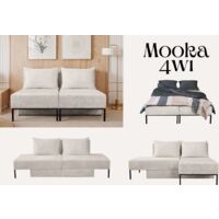 Liegestuhl ,Sofa mit schlaffunktion, Ecksofa, Betten, MOOKA 4in1-Multifunktions-System, stoff Velo