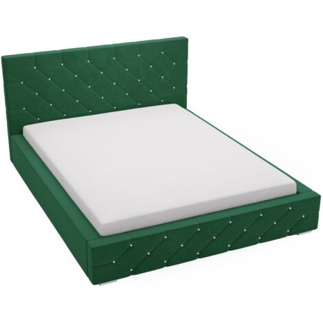 VENASI MÖBEL BOXBETT QUANT mit 2 Bettkästen, 180x200, Farbe: Beige, Velourstoff