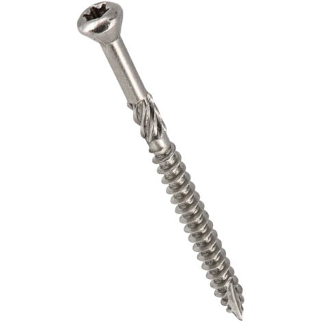 Lot de 200 vis terrasse en INOX A2 à tête réduite crantée - Diamètre de 5 mm - Longueur 50 mm