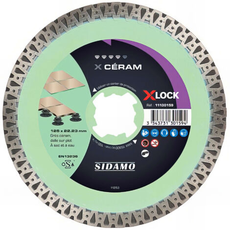 Sidamo – Disque diamant pour meuleuse 125mm – Alésage 22,23mm – Coupe précise grès céram – Compatible meuleuses BOSCH - HT 10 X