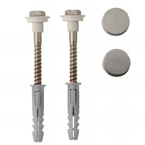 Kit fixation WC/bidet, tête hexagonale - 6 x 70 mm (1/3)