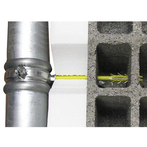 10 Fixations de descente d eaux pluviales M7 x 210 mm Cheville D. 10 x 200 mm Zingu