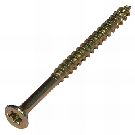 Lot De 5 Vis Bois Torx Zingué 8x220 Mm - Tête Fraisante, Construction, Marque LENNIE