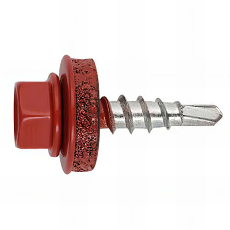 Index – Lot de 250 vis autoperceuses 4,8 x 28 mm – Tête hexagonale SW8 – Zinguées pour bois tendre et dur – Spécial bac acier