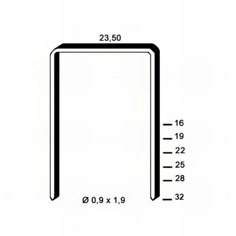 10 000 agrafes cuivrées JK590-32 - 23,5 x 32 x D. 0,9 x 1,9 mm - 400521 - Alsafix (1/2)