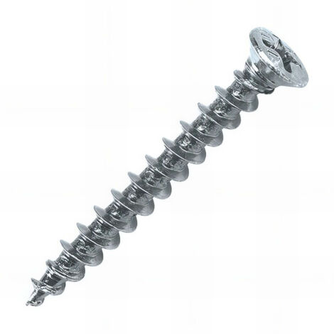 Boîte 1000 Vis PVC PLAST tête fraisée 120° acier zingué SCELL-IT - 4.2x35 mm - PH2 - PVCPB42035
