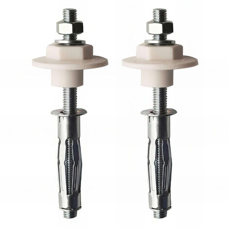 Scell-It – Kit de fixation lavabo pour cloisons creuses – Chevilles métalliques 8 x 55 mm – Acier zingué et nylon – Pour plâtre et brique creuse