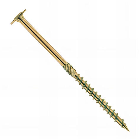 Vis bois Torx à tête bombée D.8 x 140 mm - Zingué jaune - Boîte de 50 pcs