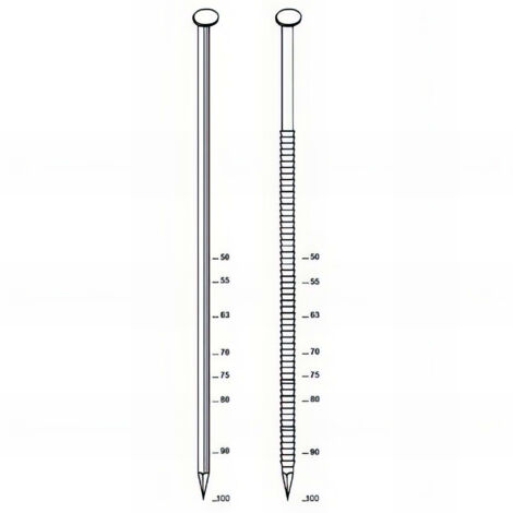 2 200 pointes annelées galvanisées en bande collée 34° D. 2,8 x 70 mm - 34280706 Alsafix
