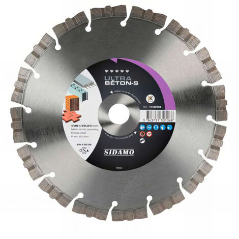 Disque diamant ULTRA BÉTON-S D. 125 x 22,23 x H 10 mm Béton / Béton armé - 11130105 - Sidamo (1/2)