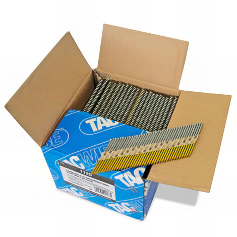 Tacwise – Boîte de 3300 clous annelés extra galvanisés 2,8 x 65 mm pour cloueur 34° – Force de maintien exceptionnelle – 1125