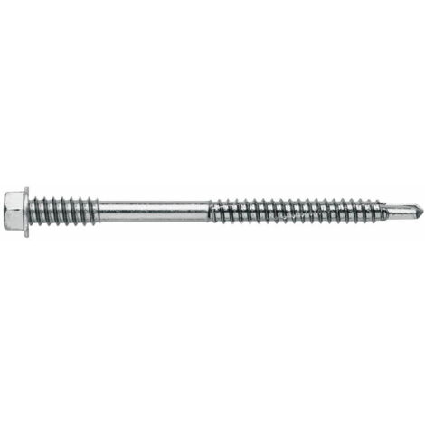 200 vis autoperceuse 5,5 / 6,3 x 180 mm, tête hexagonale avec rondelle estampée, pour panneaux sandwich, zingué (1/2)