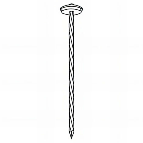 Pointe parapluie torsadée galvanisée en vrac tête rapportée et rondelle rouge 20 mm 3,8 x 65 mm - 1 kg - PA380657 Alsafix
