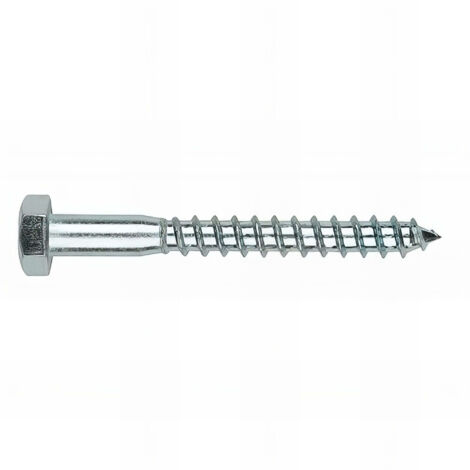 50 tirefonds bois à visser tête hexagonale 19 D. 12 x 80 mm zingué - TB12080 - Index