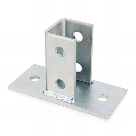 Index – Supports pour charges lourdes – Base rectangulaire 'U' M12 – Dimensions 41/21 – Fixation directe au mur et suspension – Compatible colliers tuyauteries