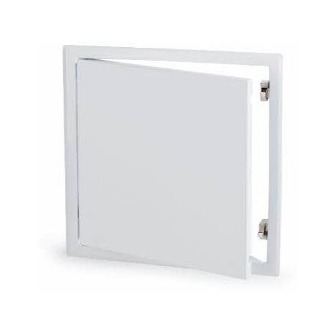 Index – Trappe de visite 600 x 600 mm – Métal laqué blanc RAL 9016 – Système de pression et clip pour accès rapide – Installation sur cloisons et plafonds