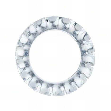 500 rondelles brut éventail M5 à denture extérieure, zingué