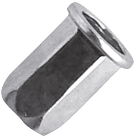 100 Rivets à Sertir En Acier Zingué - Diamètre M4 - Pour Bricolage Et Assemblage