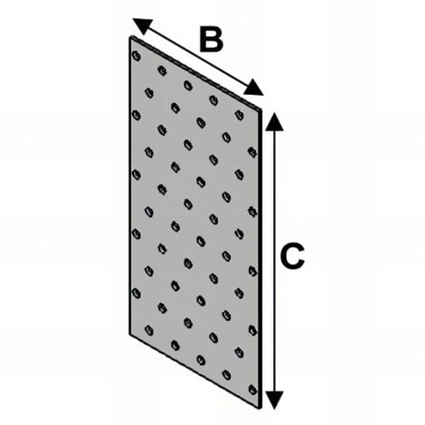Plaque perforée (l x L x ép) 120 x 300 x 2,0 mm - Fixtout