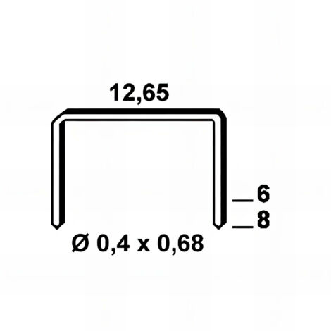 Blister de 2 860 agrafes galvanisées VS-06 - 12,65 x 6 x D. 0,4 x 0,68 mm - 6VS061BL - Alsafix (1/2)