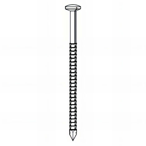 Pointe annelée INOX A4 en vrac tête bombée (TB) 25/27 x 25 mm - 1 kg - TB200259 Alsafix