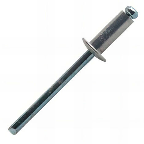 Rivets standards tête plate aluminium/acier ASD Ø6,4x12mm - Boite de 200