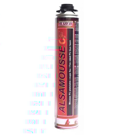 Mousse polyuréthane pistolable ALSAMOUSSE CF B1 coupe feu 750 ml - Alsafix