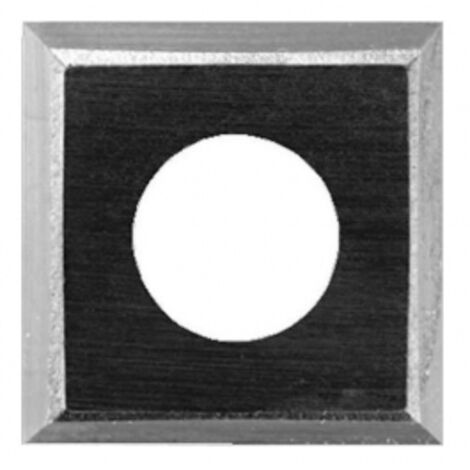 Leman – Lot de 10 plaquettes réversibles au carbure KO5 14x14x2,0 mm – Alésage 6,8 mm – 4 coupes pour bois dur – Accessoire dégauchisseuse/raboteuse (1/6)