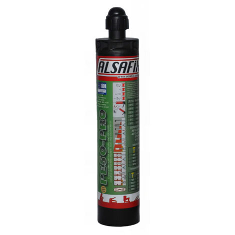 Cartouche de scellement chimique Polyester beige/pierre PE50-PRO 300 ml - PE50300 - Alsafix (1/3)