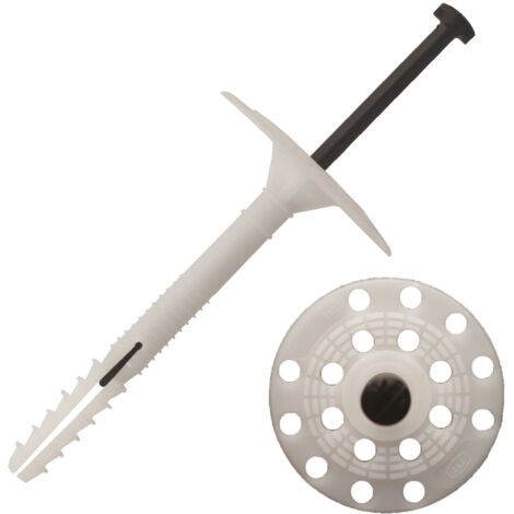 Boite de 200 fixations d'isolant rigide à frapper - clou polyamide FI10 Ø10x190mm