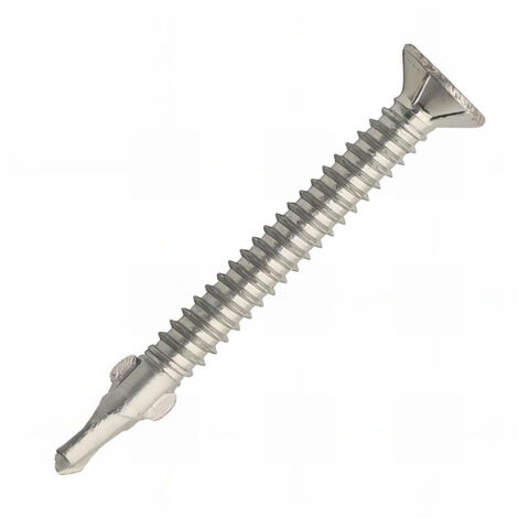 Scell-It – Lot de 200 vis bimétal à ailettes – Tête fraisée TX30 – Inox A2 et acier cémenté – 5,5 x 45 mm – Fixation solide pour bois dur