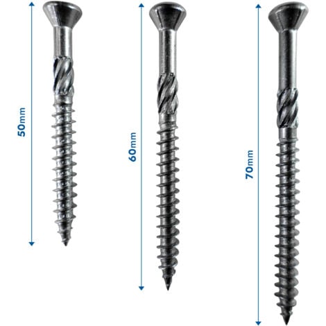Lot de 600 vis terrasse en INOX A2 à tête fraisée réduite - Empreinte Torx 25 - Diamètre 5 mm - Longueur 50 mm