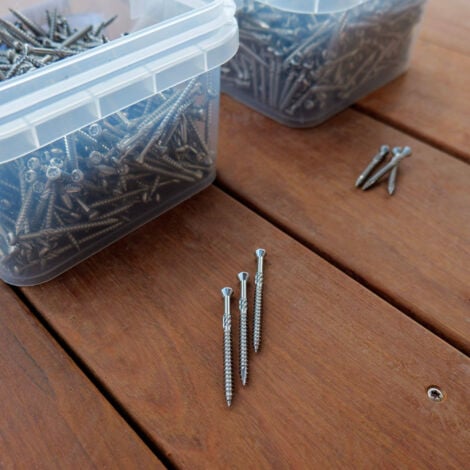 Lot de 600 vis terrasse en INOX A2 à tête fraisée réduite - Empreinte Torx 25 - Diamètre 5 mm - Longueur 50 mm