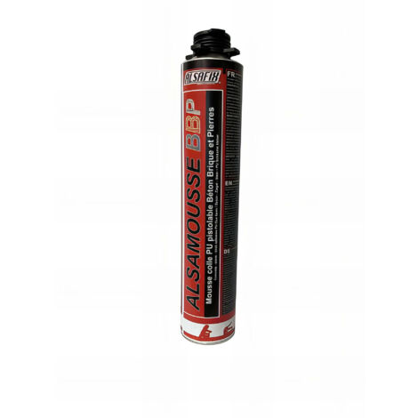Mousse polyuréthane expansive 750 ml – Collage béton, brique et pierre – Adhésion rapide en gel – Pour chantiers humides – Alsafix - BBP 750 ML