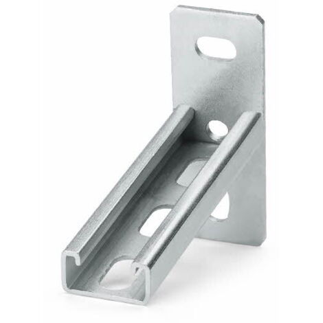 2 supports pour charges lourdes, support perforé indextrut, zingué - 41 x 41 x 2,5 x 1000 mm (1/2)